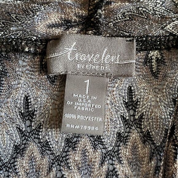 Chico’s Travelers Open Front Knit Cardigan Womens Size Medium - Picture 5 of 6